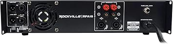 Rockville RPA16 10,000 Watt 2 Channel Power Amplifier Pro/DJ Amp+Speakon Cables