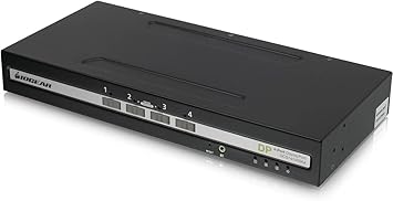 IOGEAR 4-Port Single View DisplayPort KVM Switch w/Audio - 4 Computer(s) - 1 Local User(s) - 3840 x 2160-50 Hz, 60 Hz - 6 x USB - 5 x DisplayPort