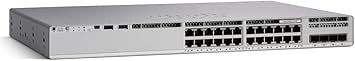 CISCO Catalyst 9200 C9200L-24T-4X Layer 3 Switch - 24 x Gigabit Ethernet Network, 4 x 10 Gigabit Ethernet Uplink - Manageable - Twisted Pair, Optical Fiber - Modular - 3 Layer Supported