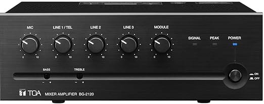TOA BG-2120 Amplifier - 120 W RMS - 2 Channel - Multizone - 50 Hz to 20 kHz