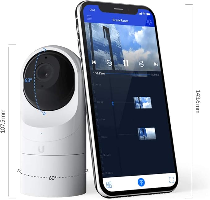 Ubiquiti Networks UniFi UVC-G3-FLEX 1080p Network Camera with Night Vision, White
