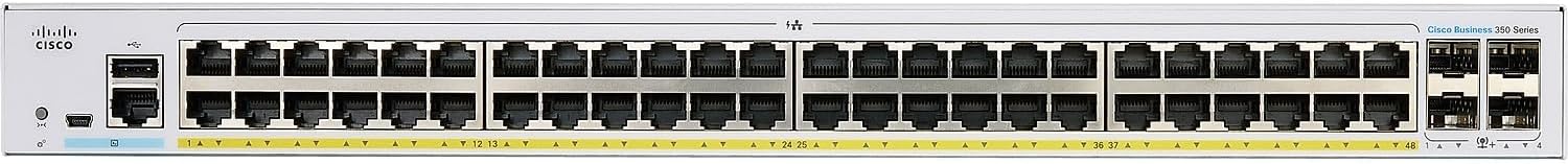 CISCO DESIGNED Business CBS350-48FP-4G-NA Managed Switch | 48 Port GE | Full PoE | 4x1G SFP | Limited Lifetime Protection (CBS350-48FP-4G-NA)