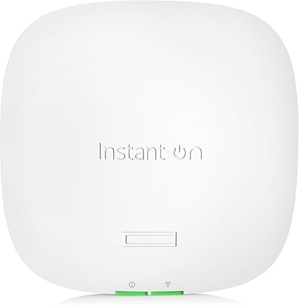 HPE Networking Instant On Access Point AP22 2x2 WiFi 6 Indoor Wireless Access Point | Long Range, Secure, Smart Mesh Support | Power Source Not Included | US Model (R4W01A)