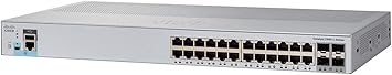 Cisco Catalyst 2960L-24TQ-LL Network Switch, 24 Gigabit Ethernet Ports, 4 10G SFP+ Uplink Ports, Fanless Operation, Enhanced Limited (WS-C2960L-24TQ-LL)