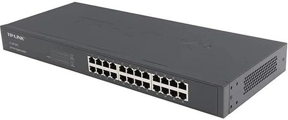 TP-Link 24 Port Gigabit Ethernet Switch Plug and Play Sturdy Metal w/Shielded Ports Rackmount Fanless Limited Lifetime Protection Unmanaged (TL-SG1024)