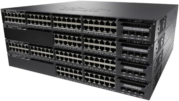 Cisco Catalyst 3650-24TD-L Network Switch, 24 Gigabit Ethernet (GbE) Ports, 2 10G and 2 1G Uplinks, 250WAC Power Supply, 1 RU, Enhanced Limited (WS-C3650-24TD-L)