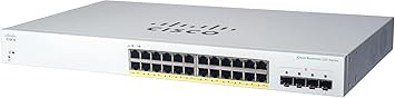 Cisco Business CBS220-24FP-4G Smart Switch | 24 Port GE | Full PoE | 4x1G SFP | 3-Year Limited Hardware Warranty (CBS220-24FP-4G-NA)
