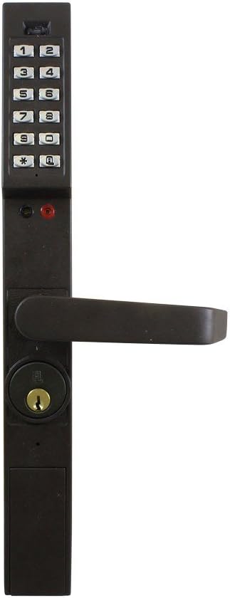Alarm Lock DL1300/10B1 Trilogy Aluminum Narrow Stile Digital Keypad Lever Lock w/ Audit Trail