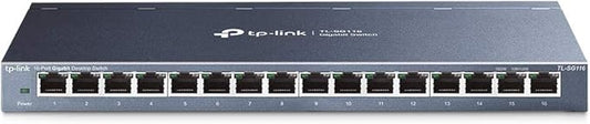 TP-Link 16-Port hub 10/100 / 1000Mbps Desktop Gigabit Metal housing Set Unnecessary 5-Year Warranty Wall Mount Switching hub TL-SG116