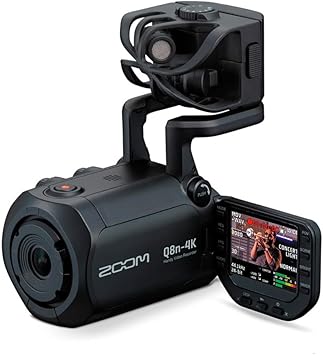 Zoom Q8n-4K 4K UHD Video Recorder, 32GB Storage, USB Interface, Stereo Microphones, Two XLR Inputs, Four Track Audio, Webcam, for Music, Podcasts, and More