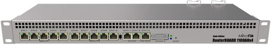 MikroTik RouterBOARD RB1100AHx4 Dude 13-Port Gigabit Router Dude Edition - 1U Rackmount - 60GB M.2 Drive