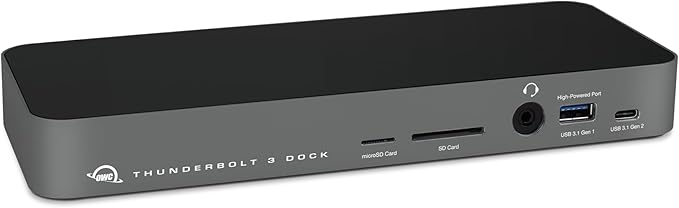 OWC 14-Port Thunderbolt 3 Dock with Cable, Compatible with Windows PC and Mac, Space Gray
