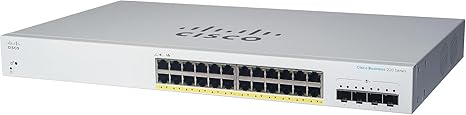 CISCO DESIGNED Business CBS220-24FP-4X Smart Switch | 24 Port GE | Full PoE | 4x10G SFP+ | 3-Year Limited Hardware Warranty (CBS220-24FP-4X-NA)