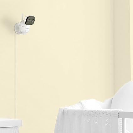 Panasonic Video Baby Monitor with Remote Pan/Tilt/Zoom, Extra Long Range, Secure Connection and Portable, 2 Way Talk & Lullaby or Noises – Add-On Camera KX-HNC301W