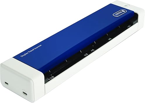 Visioneer Xerox Duplex Travel Scanner, White with Navy Blue