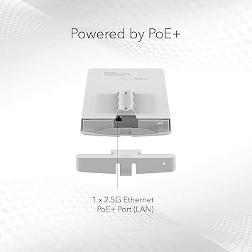 NETGEAR Wireless Outdoor Access Point (WAX610Y) - WiFi 6 Dual-Band AX1800 Speed | Up to 200 Devices | 1x2.5G Ethernet Port | IP55 Weatherproof | 802.11ax | Insight Remote Management | PoE+ Powered