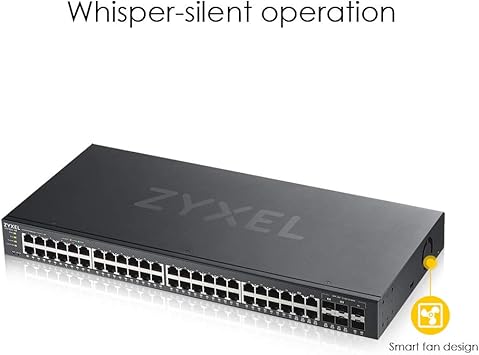 Zyxel 48-Port Gigabit Ethernet NebulaFlex Smart Managed Switch | 4X RJ-45/SFP Ports | Metal | Limited Lifetime GS1920-48v2