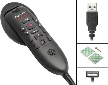 Nuance Communications 0POWM3N9-E01 Nuance PowerMic III Microphone; Mono; 20 Hz to 16 kHz; Wired; 9 ft Cord;