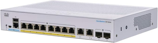 Cisco Business CBS250-8FP-E-2G Smart Switch | 8 Port GE | Full PoE | Ext PS | 2x1G Combo | Limited Lifetime Protection (CBS250-8FP-E-2G)