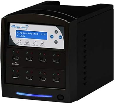 Vinpower Digital Inc. 7-Target Standalone USB Flash Pen Drive Copy Duplicator USBSHARK-7T-BK, Black