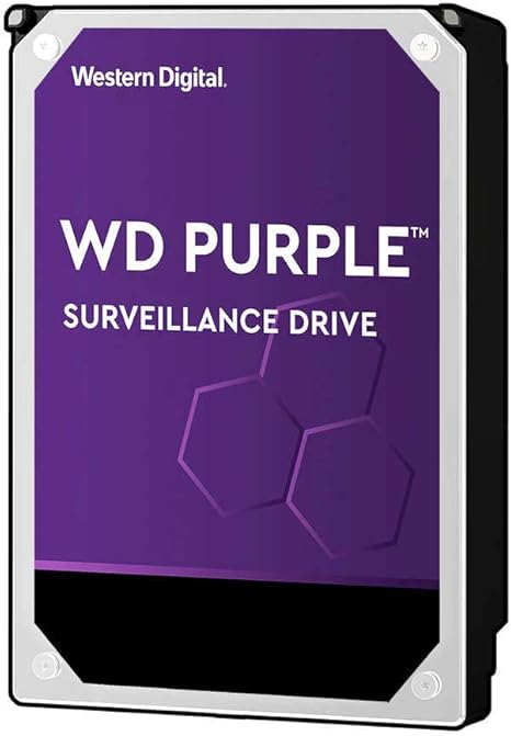 Western Digital 8TB WD Purple Surveillance Internal Hard Drive HDD - SATA 6 Gb/s, 256 MB Cache, 3.5" - WD82PURZ