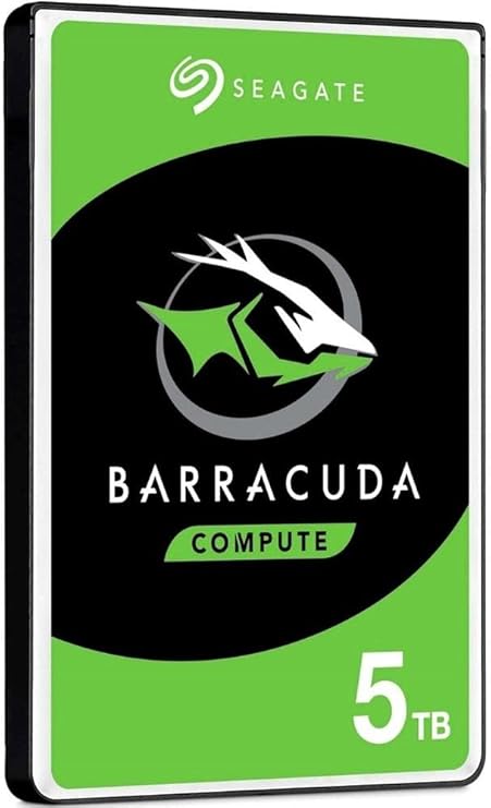 Seagate BarraCuda 5TB Internal Hard Drive HDD – 2.5 Inch SATA 6Gb/s 5400 RPM 128MB Cache for Computer Desktop PC (ST5000LM000)