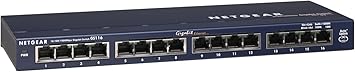 NETGEAR 16-Port Gigabit Ethernet Unmanaged Switch (GS116NA) - Desktop, and ProSAFE Lifetime Protection