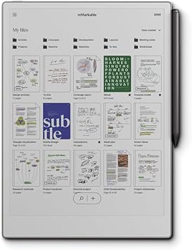 reMarkable Paper Pro Bundle – Mosaic Weave | Includes 11.8” reMarkable Paper Tablet, Marker Plus Pen with Eraser, and a Book Folio Cover in Mosaic Weave – Basalt