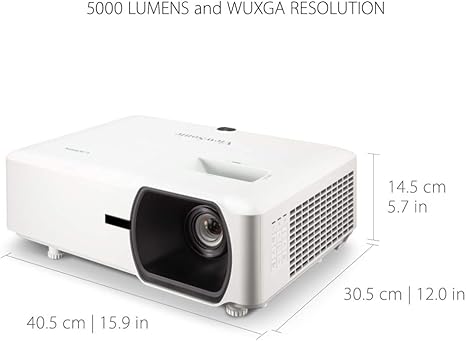 ViewSonic LS750WU 5000 Lumens WUXGA Networkable Laser Projector with 1.3x Optical Zoom Vertical Horizontal Keystone and Lens Shift for Large Venues