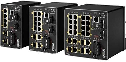 Cisco Industrial Ethernet 2000U Series - Switch - managed - 4 x 10/100 + 2 x Gigabit SFP - DIN rail mountable