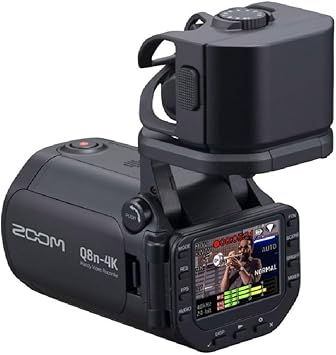 Zoom Q8n-4K 4K UHD Video Recorder, 32GB Storage, USB Interface, Stereo Microphones, Two XLR Inputs, Four Track Audio, Webcam, for Music, Podcasts, and More