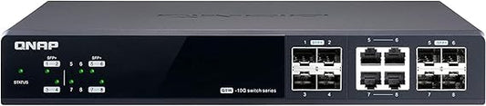 QNAP QSW-M804-4C 10GbE Managed Switch, with 4-Port 10GbE SFP+/RJ45 Combo and 4-Port 10GbE SFP+ Gigabit