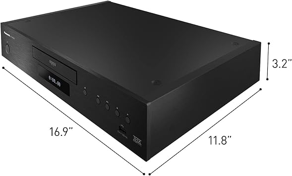 Panasonic Reference-Class 4K Blu Ray Player, UHD Blu Ray DVD Player with HDR10+ & Dolby Vision Playback, THX Certified, Hi-Res Sound, 4K VOD Streaming, Works with Alexa, DP-UB9000P1K (Black)
