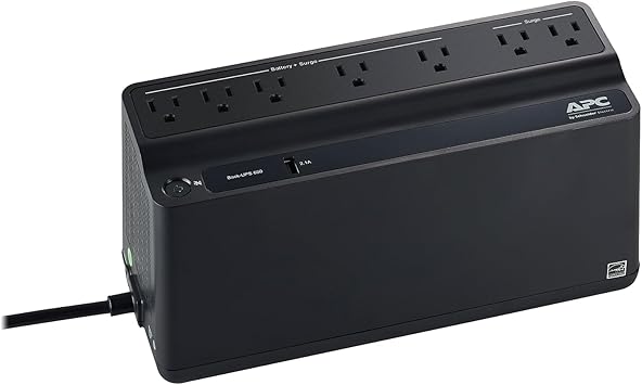 APC Back-UPS 650 Battery Backup and Surge Protector Black (BVN650M1)