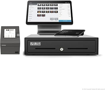 Complete Square Register - Comes with Android Based Dual Display, MAGSTRIPE, CONTACTLESS (NFC), CHIP (EMV), USB Receipt Printer and Epsilont Cash Drawer (13 INCH)