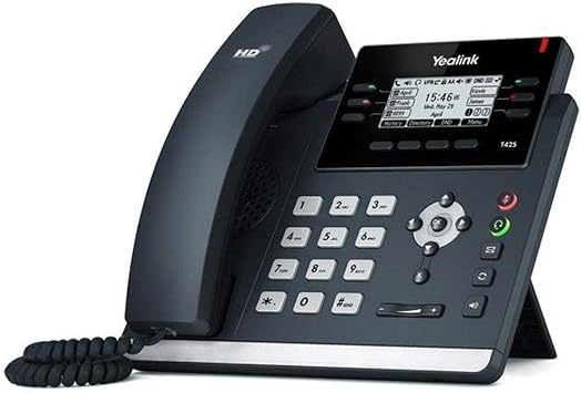 Yealink SIP-T42S 12 Lines. 2.7-Inch Graphical Display. Dual-Port Gigabit Ethernet, 802.3af PoE, Power Adapter Not Included