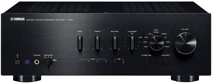 YAMAHA A-S801BL Natural Sound Integrated Stereo Amplifier (Black)