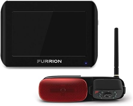 FURRION - 7 Inch Wireless RV Backup System with 1 Rear Marker light Camera, Infrared Night Vision and Wide Viewing Angle - FOS07TASR
