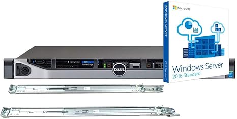 Dell PowerEdge R630 Server with 2 x Intel Xeon E5-2620 v4 8-Core 2.1GHz CPU, 64GB DDR4 RAM, 7.68TB SSD, RAID, Rail Kit, Windows Server 2016 OS (Renewed)