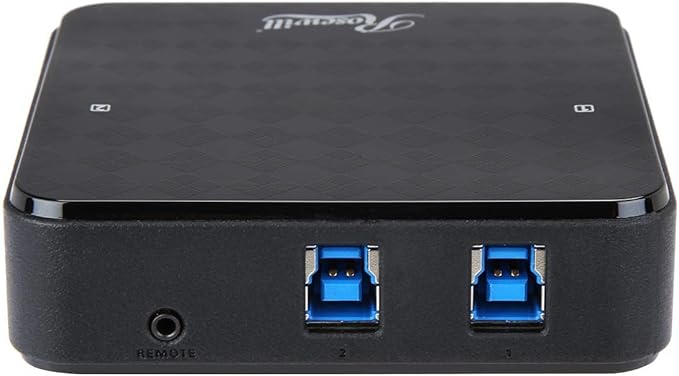 Rosewill USB 3.0 Sharing Switch Box, 4-Port USB 3.0 Hub for 2 Computers, PC Select Controller with 70” Cable, 2 USB 3.0 Cables Included - RCUS-17003