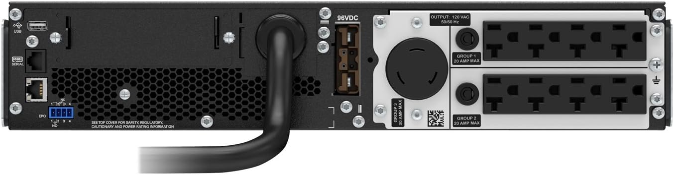 SCHNEIDER ELECTRIC APC UPS 3000VA Smart-UPS Single Phase Online Uninterruptible Power Supply, Rack Mount UPS (SRT3000RMXLA)
