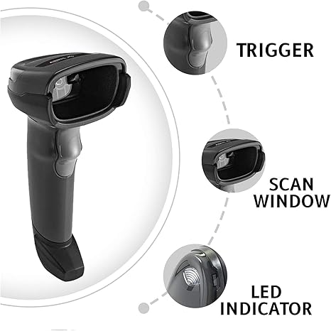 Zebra DS2208-SR Handheld 2D Omnidirectional Barcode Scanner/Imager (1D, 2D and PDF417) with USB Cable, DS2208-SR7U2100AZW