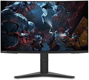 Lenovo G32qc-10 31.5-inch QHD Curved Gaming Monitor, 1440p, AMD FreeSync Premium, DisplayPort, HDMI, Narrow Bezels, Adjustable, VESA Mount, 66A2GCCBUS