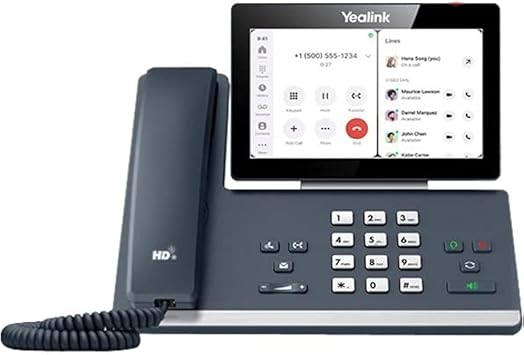 Yealink MP58-WH VoIP Teams & SIP (Hybrid Mode) Telephone with Bluetooth handset, Android 9, 2 x GB Ethernet, PoE Required, AC Optional, 7