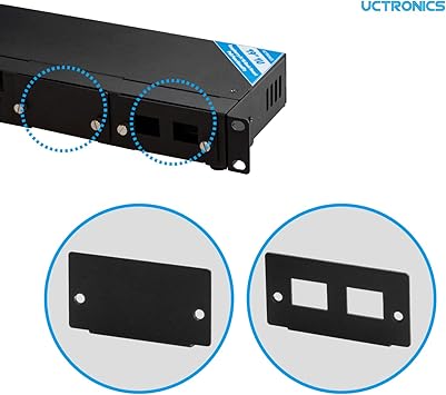 UCTRONICS for Raspberry Pi Rackmount Complete Enclosure 2.0 with PoE Functionality, Front Removable 19" 1U Rack Mount with Captive Screws, Supports Up to 5 RPis, Compatible with Raspberry Pi 4B, 3B+