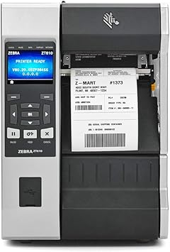 Zebra ZT610 Label Printer with USB, Serial, Ethernet & Bluetooth Interfaces P/N: ZT61046-T010100Z