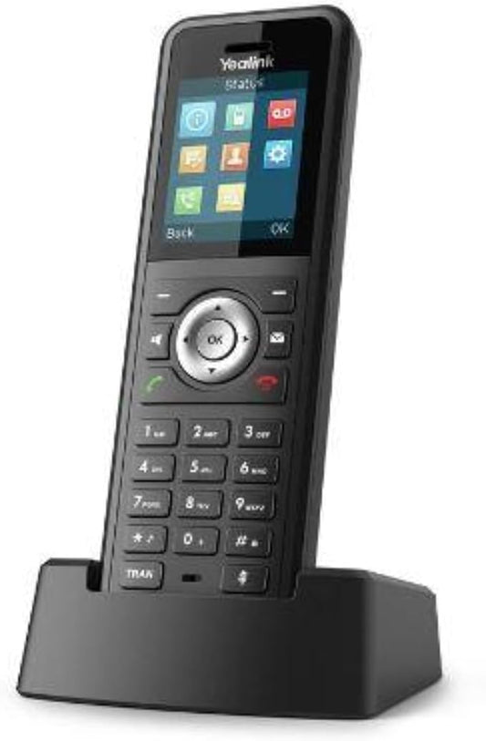 Yealink W59R Cordless Ruggedized DECT IP Phone, Base Station Not Included, 1.8-Inch Color Display, Power Adapter Included