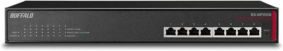 BUFFALO BS-MP2008 8-Port Multi Gigabit Switch 2.5/5/10 GbE