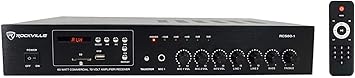 Rockville Commercial Restaurant Bluetooth Amplifier+10 3.5" Black Cube Speakers