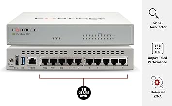 FortiGate-60F Network Security Appliance Plus 1 Year FortiGuard Enterprise Protection and FortiCare Premium (FG-60F-BDL-809-12)